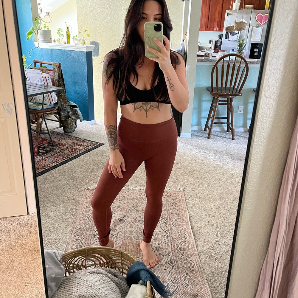 ✨sold✨Fabletics Ribbed Rust Leggings